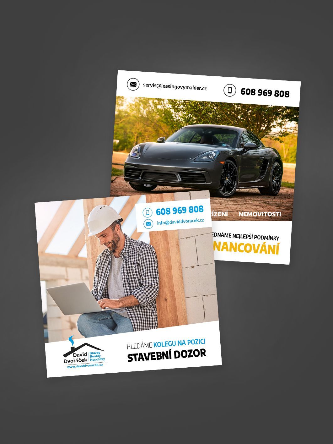 Reklamní bannery, plakáty, obaly