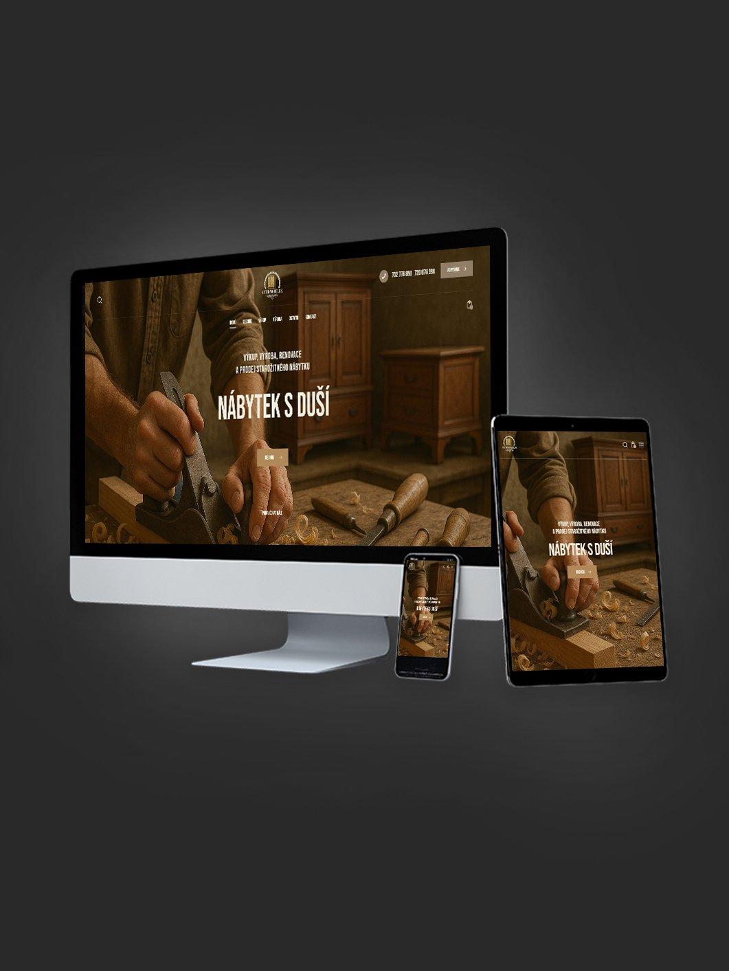 Redesign (úprava) e-shopu se starožitným nábytkem - 04/2025