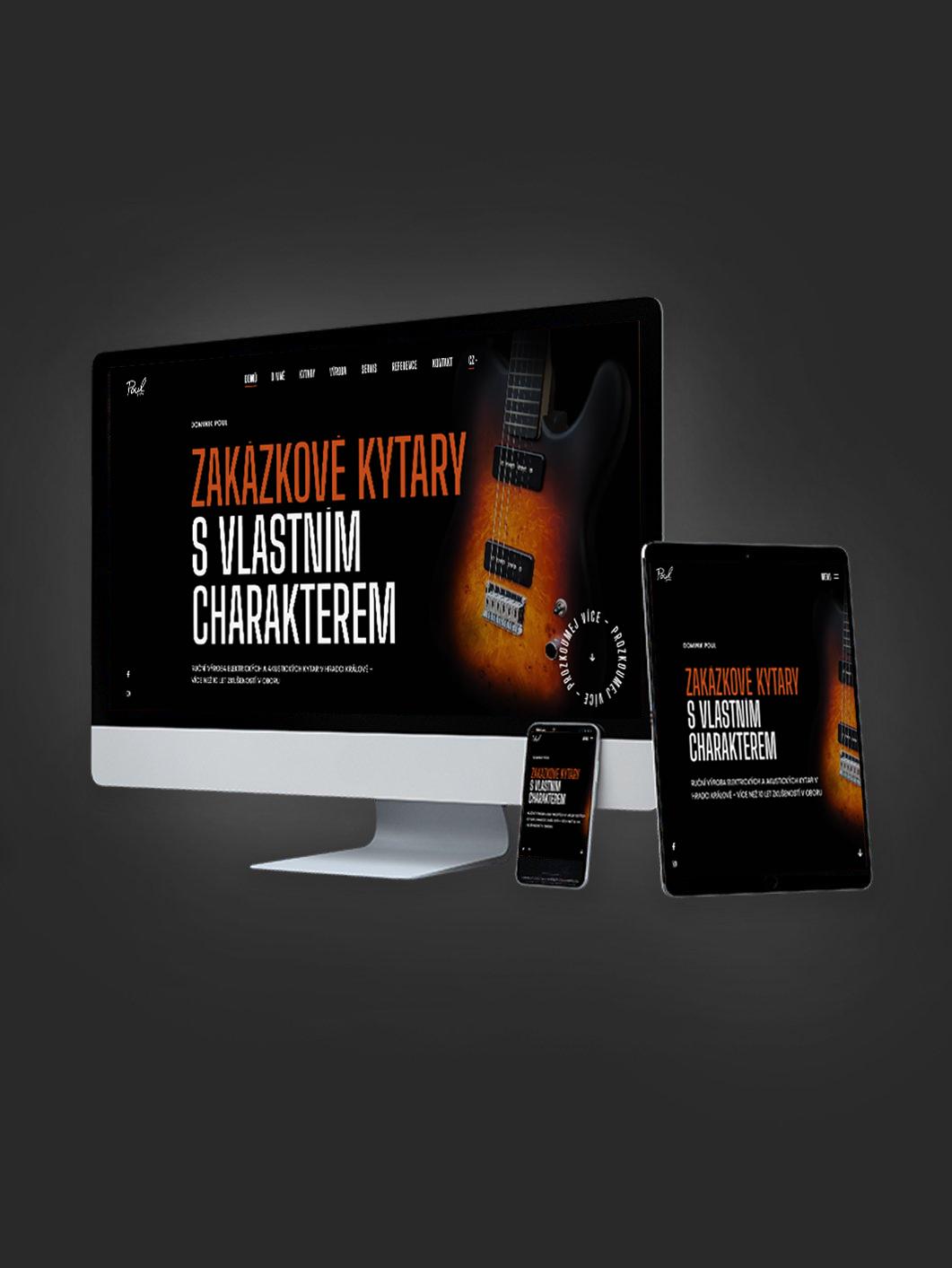 Webová prezentace Poul Guitars